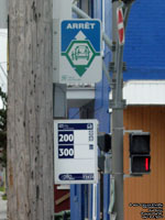 Panneau d'arr�t d'autobus CIT Vall�e du Richelieu and Ville de Saint-Hyacinthe bus stop sign
